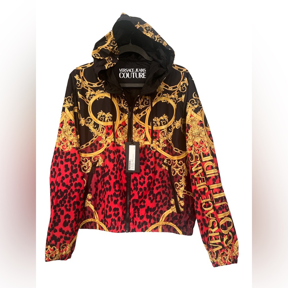 Versace Jeans Couture 100% AUTHENTIC LEOCHAIN Multicolor Windbreaker Size 46 NWT